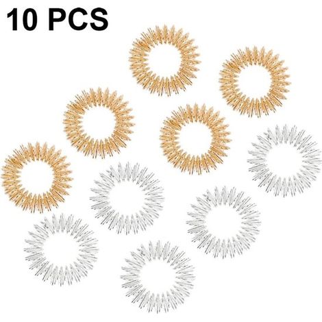 Anillos de masaje para dedos y muñecas，oro (1/2)