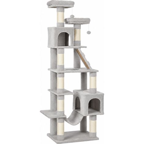 PawHut Tiragraffi per Gatti 204 cm con Cucce e Scaletta (1/5)