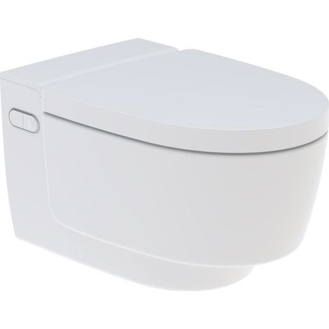 Geberit – WC suspendu lavant AquaClean Maïra blanc – Douchette Whirlspray 5 niveaux – Cuvette sans bride TurboFlush – Lunette chauffante (1/5)