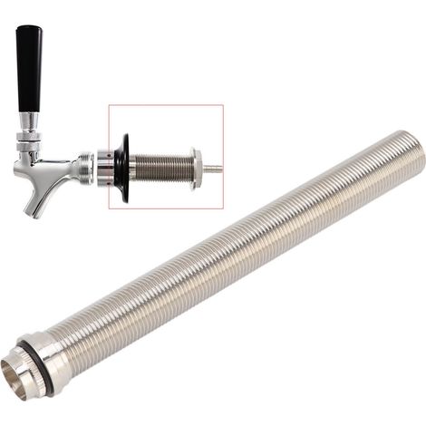 Rallonge de robinet à bière 220 mm G5/8 pour robinets de tireuse à bière réglables pour le brassage amateur (1/5)