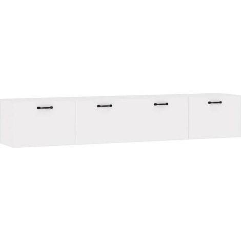 Maison Exclusive - Mobili Parete 2 pz Bianco 100x36,5x35 cm in Legno Multistrato (1/5)