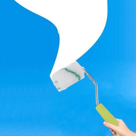 Kit de Mini Rouleaux à Peinture avec Manche et Bac ABS+Polyester léger Facile à Nettoyer pour Décoration DIY (1/5)