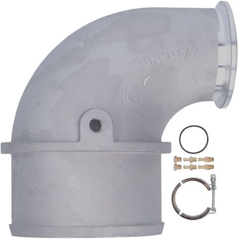 Kit adaptador de 90° para manguera de codo de motor de 4 pulgadas (3883977) para turbocompresor Cummins HX35 HX40 6BTA HX55 (1/5)