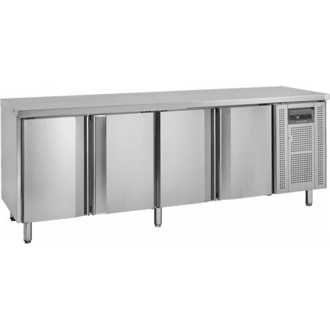Table inox ventilée négative 533 litres 4 x GN 1/1, sans dosseret, 660 W, 220 V - MONO