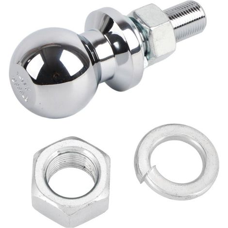 Boule d\'attelage hexagonale chromée - 1-7/8" de diamètre, tige 5/8x1-3/4", capacité 2000 lbs - pour tracteur tondeuse, ATV et UTV (1/5)