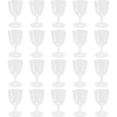 Verre à vin en plastique transparent recyclable - Verre à vin incassable - et tasses réutilisables pour Cham (1/5)