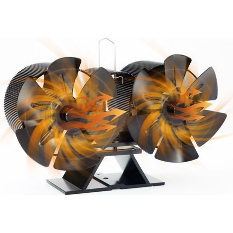 Ventilateur Poele à Bois, 12 Pales Ventilateur de Poele, Écologique Ventilateur Poele, Energie Thermique Ventilateur Cheminée, Silencieux Ventilateur Pour Poele a Bois, Ventilateur Poele à Granulés (1/5)