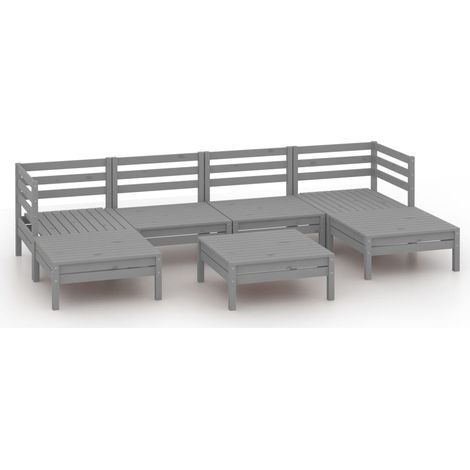 Maison Exclusive - Juego de muebles de jardín 7 piezas madera mac (1/5)