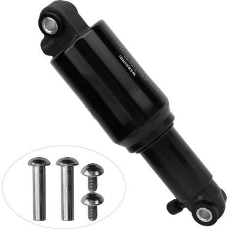 Amortisseur arrière pneumatique pour VTT en alliage d'aluminium noir avec kit de vis, 165 mm (1/4)