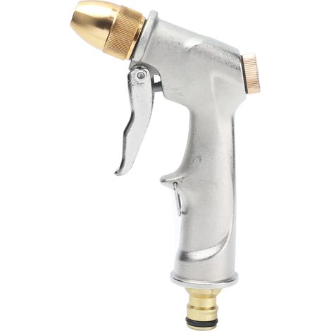 Lance d'arrosage haute pression en métal, buse à main pour jardinage et lavage auto, pulvérisateur robuste (1/5)