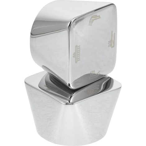 2 Pièces Bouton Inverseur de Robinet Métal Argenté (1/5)