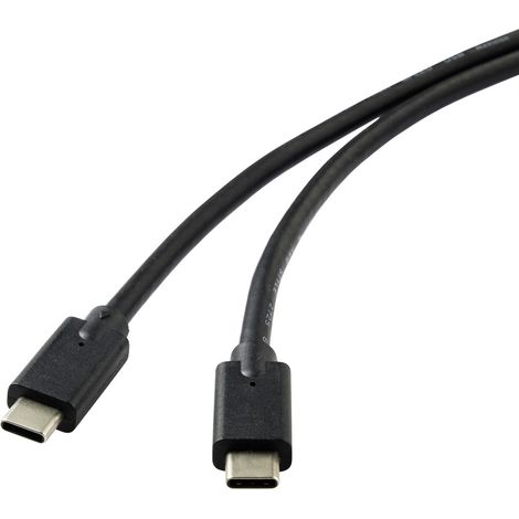 Renkforce USB-Kabel  USB 3.2 Gen2x2 USB-C® Stecker 2.00 m Schwarz Geschirmt RF-4531576