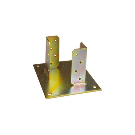 SUPPORTO A PAVIMENTO CON PIASTRA PER TRAVE- - base mm.220x220 p/trave da mm.140x140x180h. - 2 pezzi