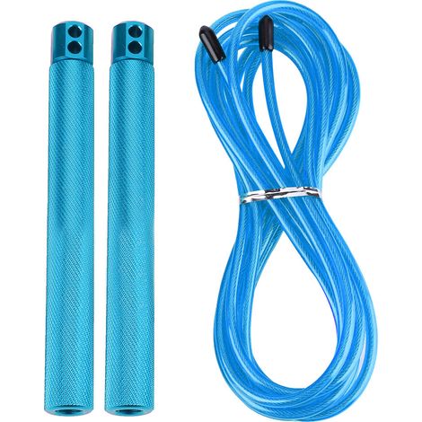 Corde À Sauter En Alliage D'aluminium Et Acier - Poignées Antidérapantes - Rotation 360 Degrés - Pour Entraînement Sportif - 1 Pièce (1/5)