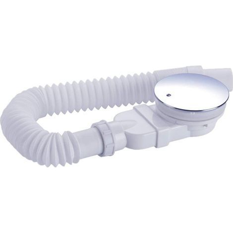 Extraflacher 90-mm-Duschablauf, Ablaufloch für die Duschwanne, Siphon mit Geruchsbekämpfungssystem, Haarfilter, flexibler Schlauch, Chromabdeckung (1/4)