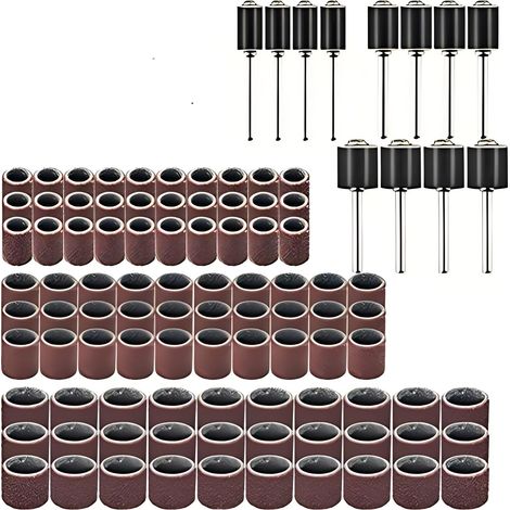 102 Pièces de Bande de Ponçage Tambour de Sable Anneau de Ponçage Abrasif Rotatif Outil de Polissage de Meulage pour Céramique (1/5)