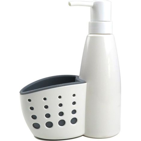 2pcs Distributeur Savon Noir pour Salle de Bain, Rechargeable Distributeur Liquide Vaisselle, Distributeur Savon Cuisin,7.217.3cm (1/5)