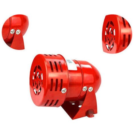 Sirène alarme 220V puissante sirène extérieure alarme 120dB rouge moteur fil Sirne métal corne industrie bateau alarme Ruikalucky
