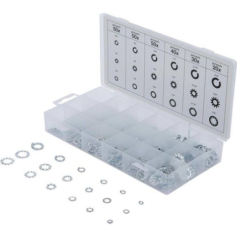 Assortiment de Rondelles 720 pcs - Acier, D.11 mm, Ep. 3,2 mm - Usage Polyvalent et Résistant - D-Work (1/5)