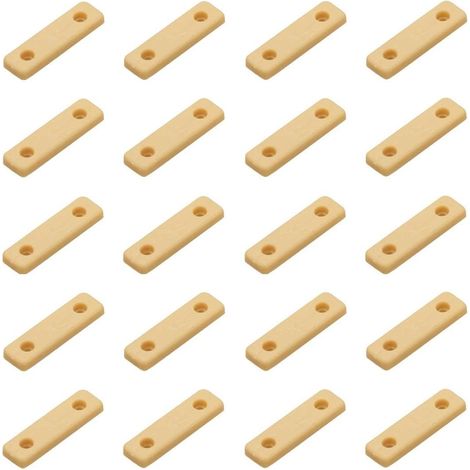 20x Pied de meuble à visser en plastique 50 x 14 x 5mm Patin glisseur Protection Sol Pied Meuble Chaise, hêtre