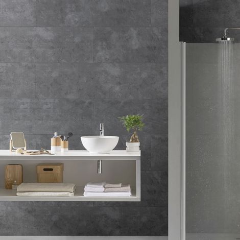 Grosfillex Kunststoffpaneele Element Compact 120 x 37,5 8 mm Beton anthrazit Paneele