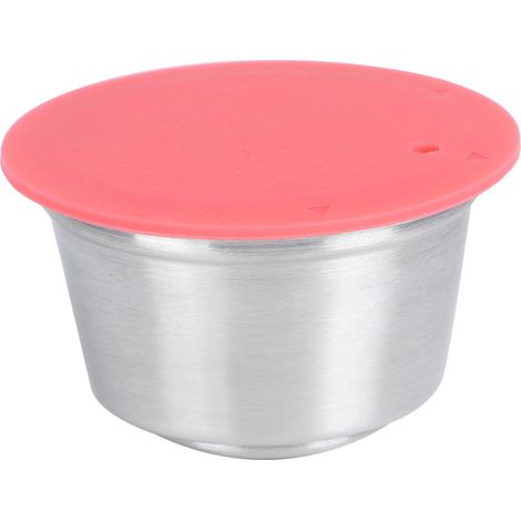 Capsule de café réutilisable en acier inoxydable, compatible avec la cafetière Dolce Gusto (rouge) (1/5)