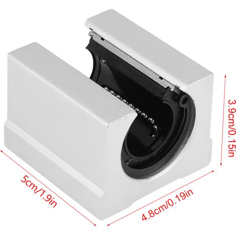 4 Stück SBR20UU Offene Linearführungslager-Gleitblöcke für 3D-Drucker und CNC-Teile, 20 x 39 x 11 mm (1/5)