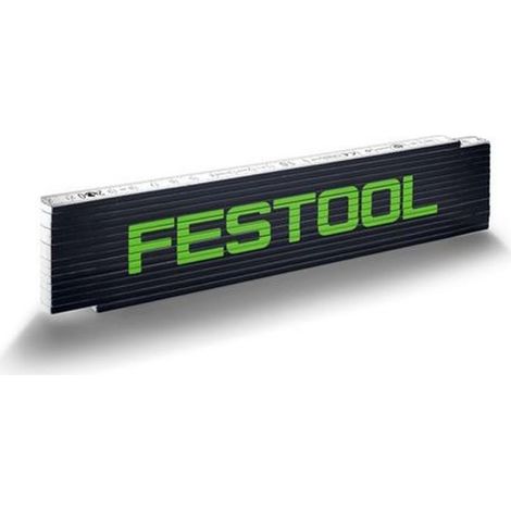 Festool – Règlet en bois 3 m – Échelle de précision III – Résistant aux intempéries – Joints en acier trempé