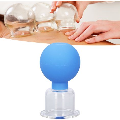 Dispositif de ventouses, boule de massage facial en silicone, ventouses sous vide, ventouse coulissante, bleue, taille 4, à l'unité. (1/5)