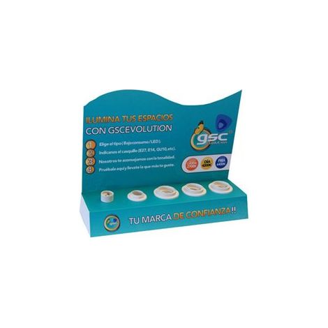 Expositor Lighter probador bombillas - 3xE27, 1xE14, 1xGU10 (1/2)