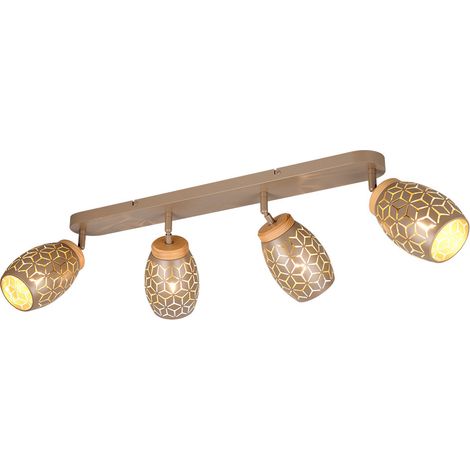 Deckenleuchte Wohnzimmerlampe Flurleuchte Coffee Metall E14 4-flammig L 74 cm (1/3)