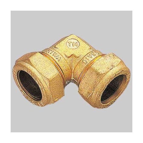 RACCORDO CURVO DOPPIO CON OGIVA OTTONE - 12 x 12