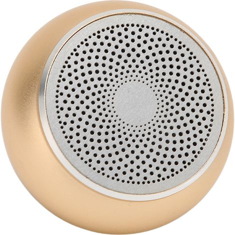 Enceinte Bluetooth compacte et discrète, étanche IP67, sans fil et portable, idéale pour la douche, le vélo ou la voiture (couleur or). (1/4)