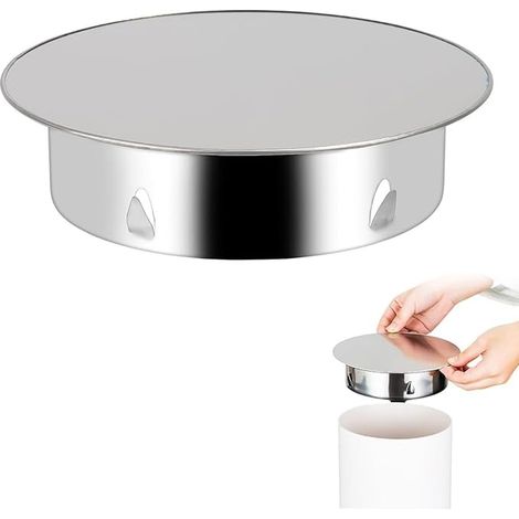 Bouchon Tuyau de Poêle 150mm Bouchon Tuyau de Poele Acier Inoxydable Couvercle rond pour trou Cheminée Cache-trou cheminée Ø 145mm Profondeur 44mm (1/3)