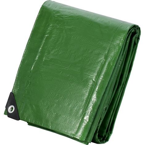 Telo protettivo - Telo 2x3 m con occhielli in acciaio inox, Telo impermeabile in PE, Copertura impermeabile portatile per giardino, auto, piscine, barche, campeggio - Verde