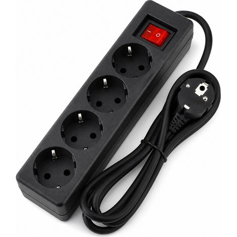4-Socket Extension Lead with Switch for Home 23.5 cm (1/5)