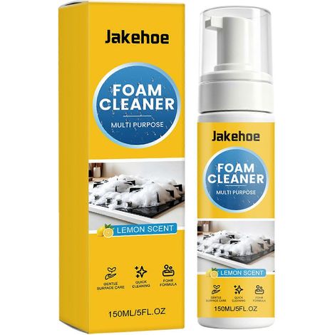 Nettoyant mousse multi-usages en spray - Détachant puissant pour intérieur de voiture et sièges en cuir, solution de nettoyage à séchage rapide sans rinçage (1 unité) (1/5)
