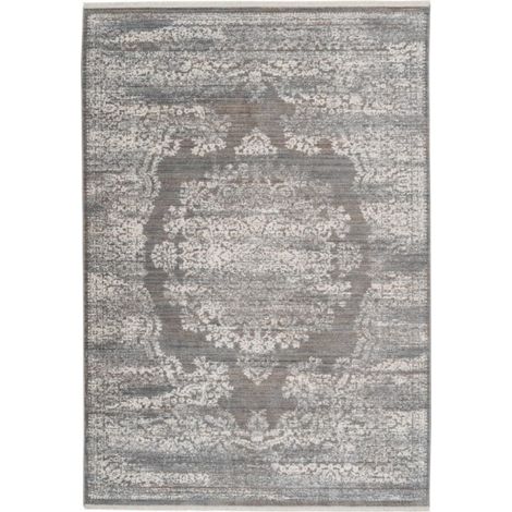 Tapis Vintage à Franges "Baroque XII" Beige & Marron 120 x 170 cm (1/4)