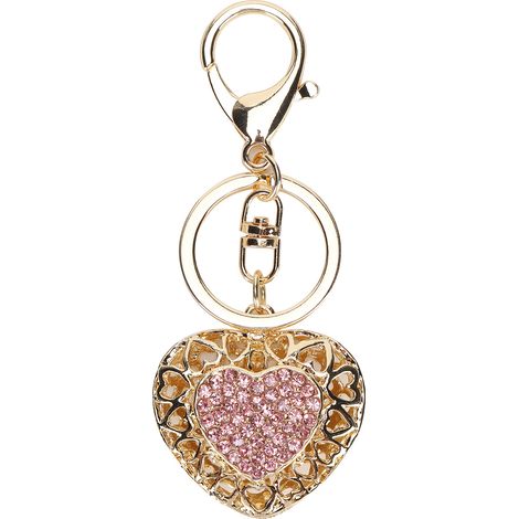 Key Chain Love Heart Rhinestone Key Ring Pendant Accessories for Lady Bag and Purses (1/5)