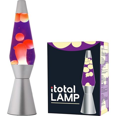 iTotal - Lava Lamp - Purple Liquid and Yellow Wax - 36 cm (1270401)