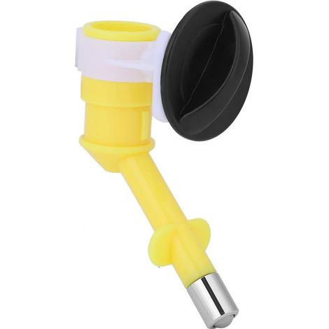 Wasserspender-Flaschenkopf-Trinkset für Katzen, Hunde und Haustiere (Farbe: Gelb)