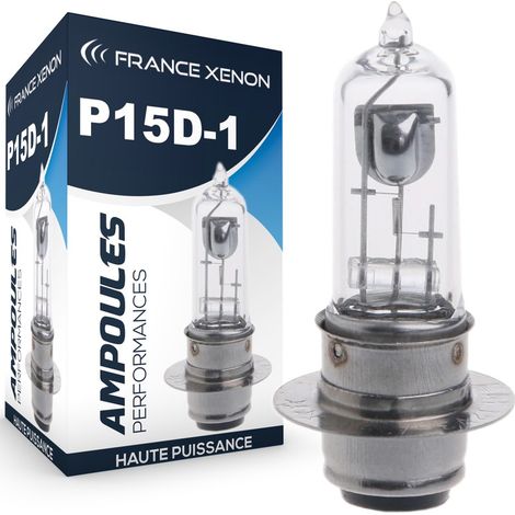 Ampoule P15D-1 35/35W 12V Halogène ORIGINE P15D-25-1 - FRANCE-XENON - Moto (1/3)