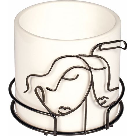 ETM Visi Portapiante D 11 Cm H 9,5 Cm Bianco