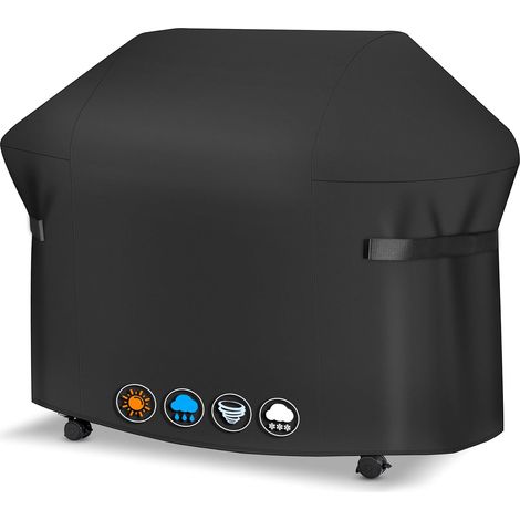 1 Housse de barbecue 147 cm Tissu Oxford 600D Imperméable Protection UV Pour Weber Genesis (1/5)