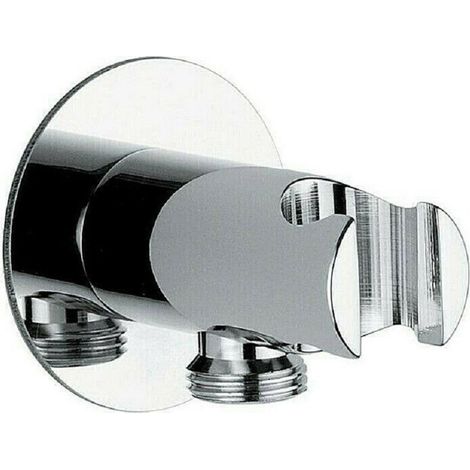 Cleafe - Deviatore Da Muro Presa Acqua Attacco ½ Supporto Per Doccia Ottone Cromato Lucido -