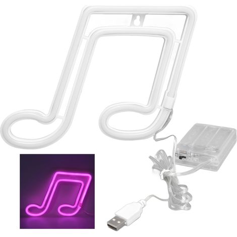 [Lampe Neon LED Musicale] - [Notes Musicales Lumineuses] - [Signe Neon LED] - [Decoration Murale] - [Plafonnier Concert LED de Nuit]