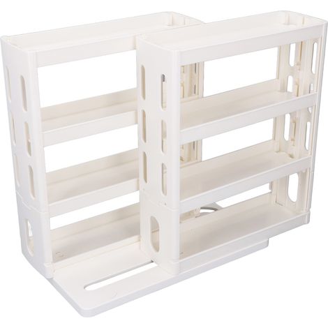 Étagère de rangement pliante pour épices, organisateur rotatif à 90°, pratique pour placard de cuisine et salle de bain (1/5)