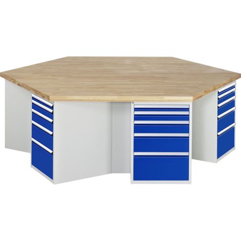 Etabli de groupe Rau modèle 4099, KL 1350mm x L 2700 x P 2340 x H 890mm