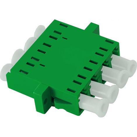 Adaptador de fibra óptica Qoltec LC/APC  Cuádruple  Monomodo