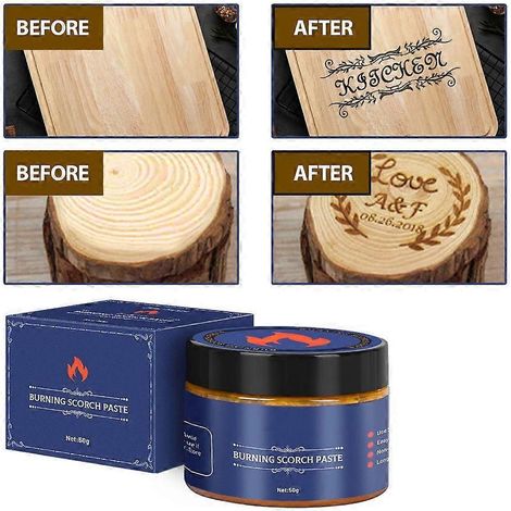 Pâtes à brûler le bois, gel multifonctionnel pour la pyrogravure du bois, gel de loisirs créatifs pour le bois (1/4)